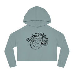 THIS WOLF BITES WOMENS CROPPED HOODIE