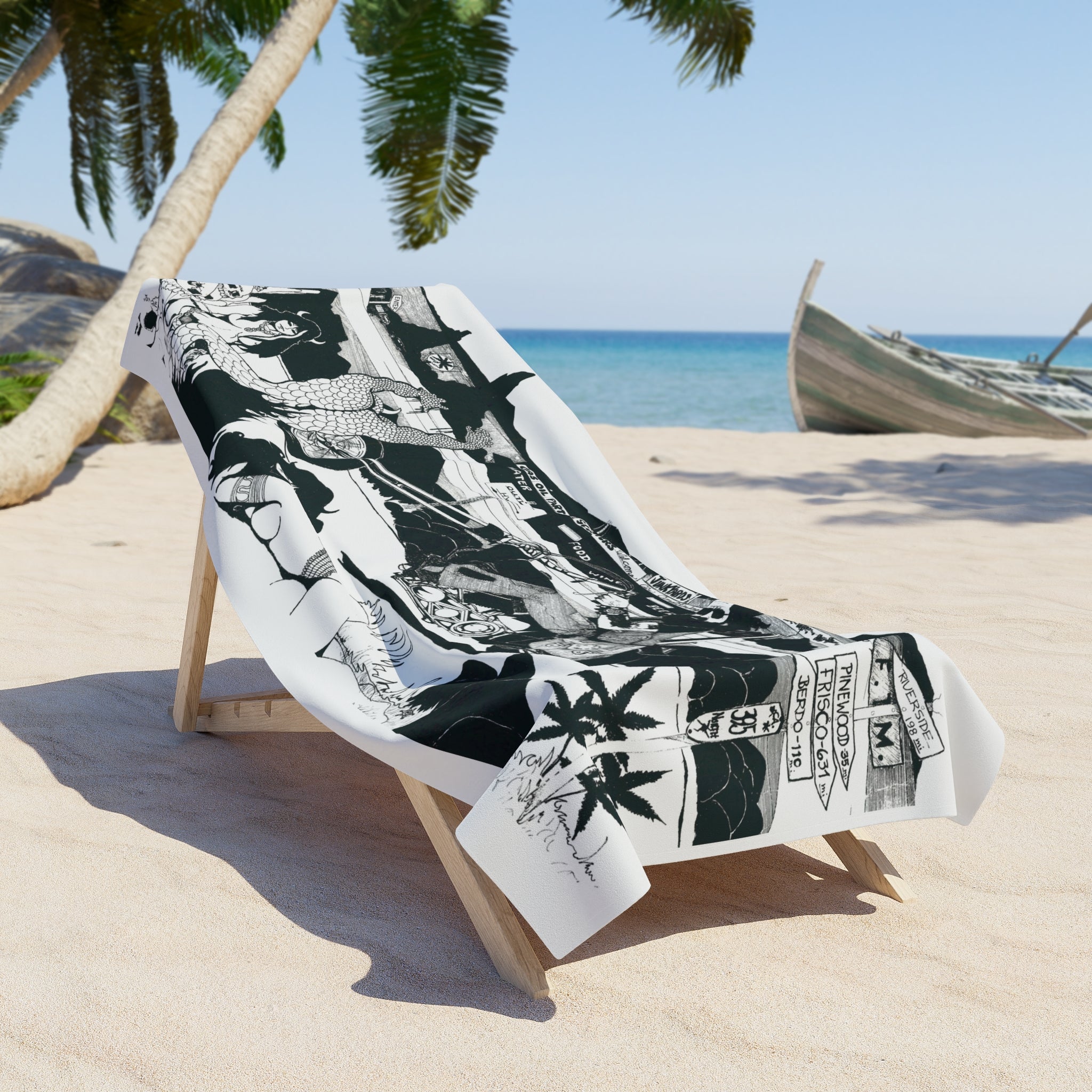 Outlaw Highway Beach Towel