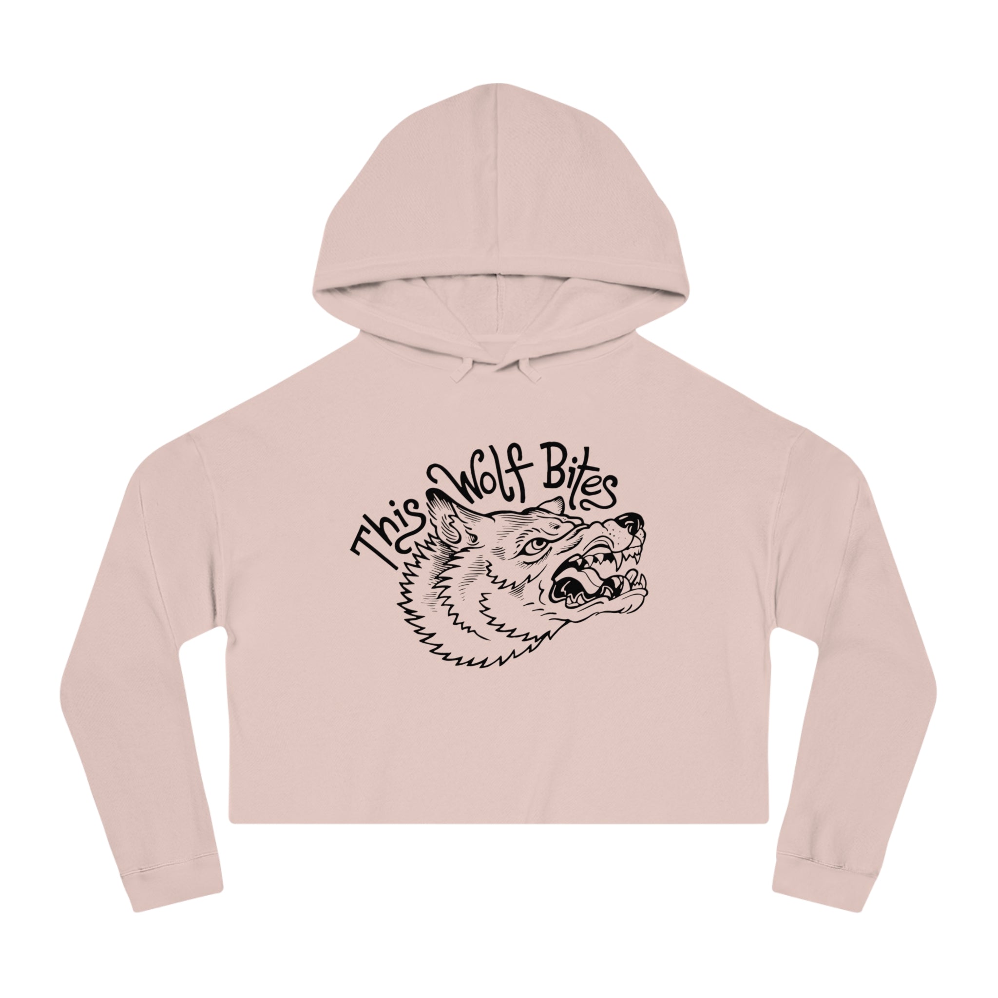 THIS WOLF BITES WOMENS CROPPED HOODIE