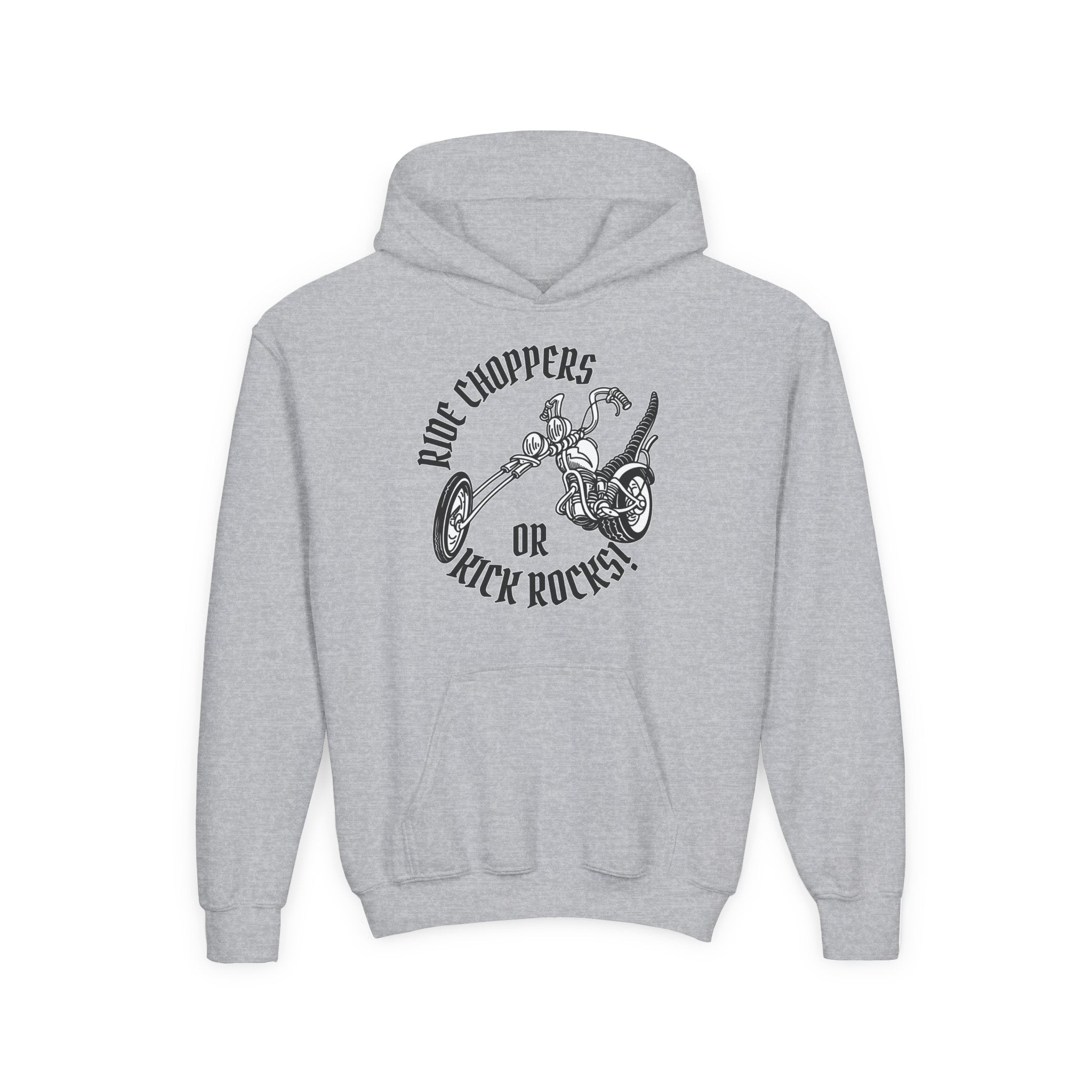 RIDE CHOPPERS OR KICK ROCKS Youth Hoodie