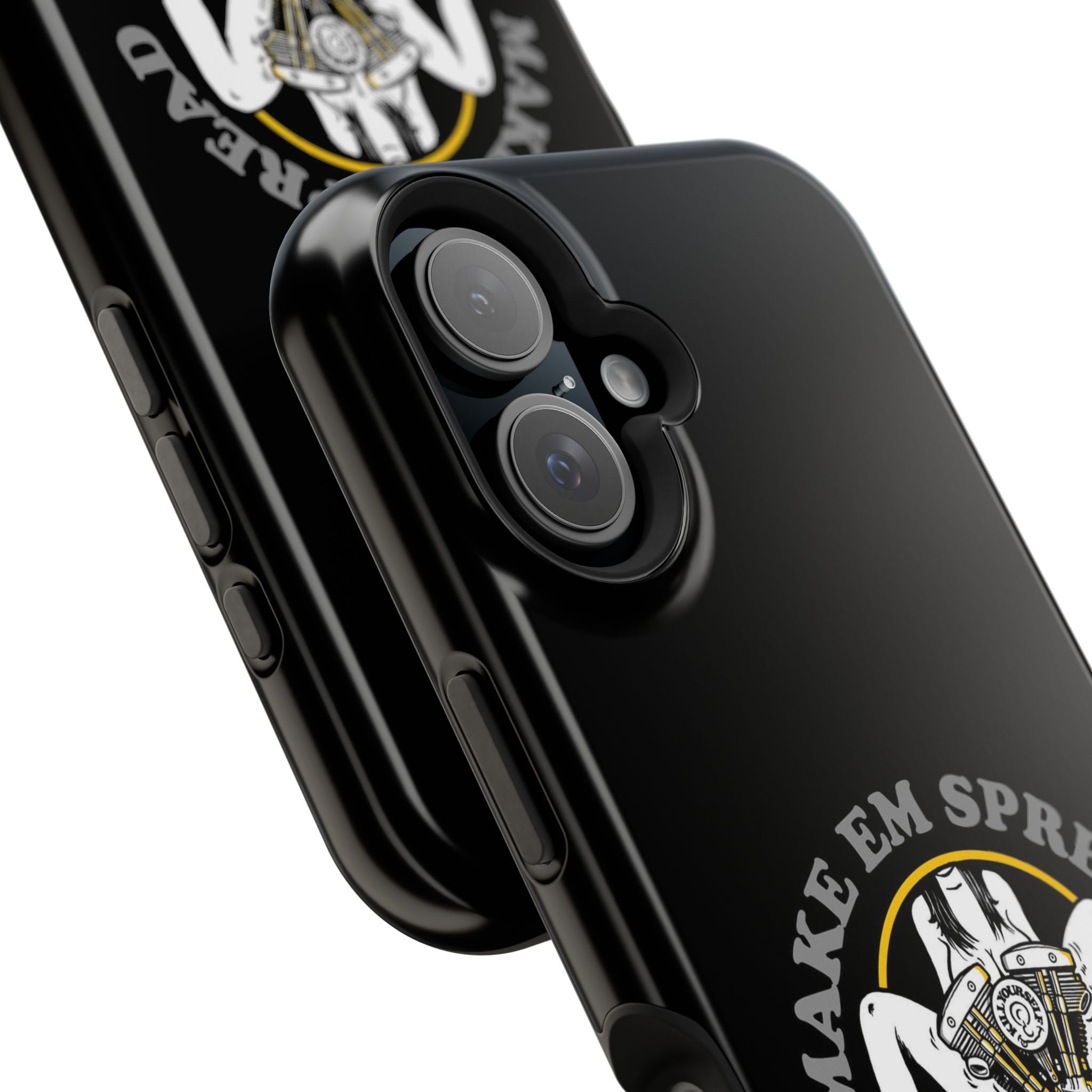 "Make 'Em Spread with a Shovelhead" phone case