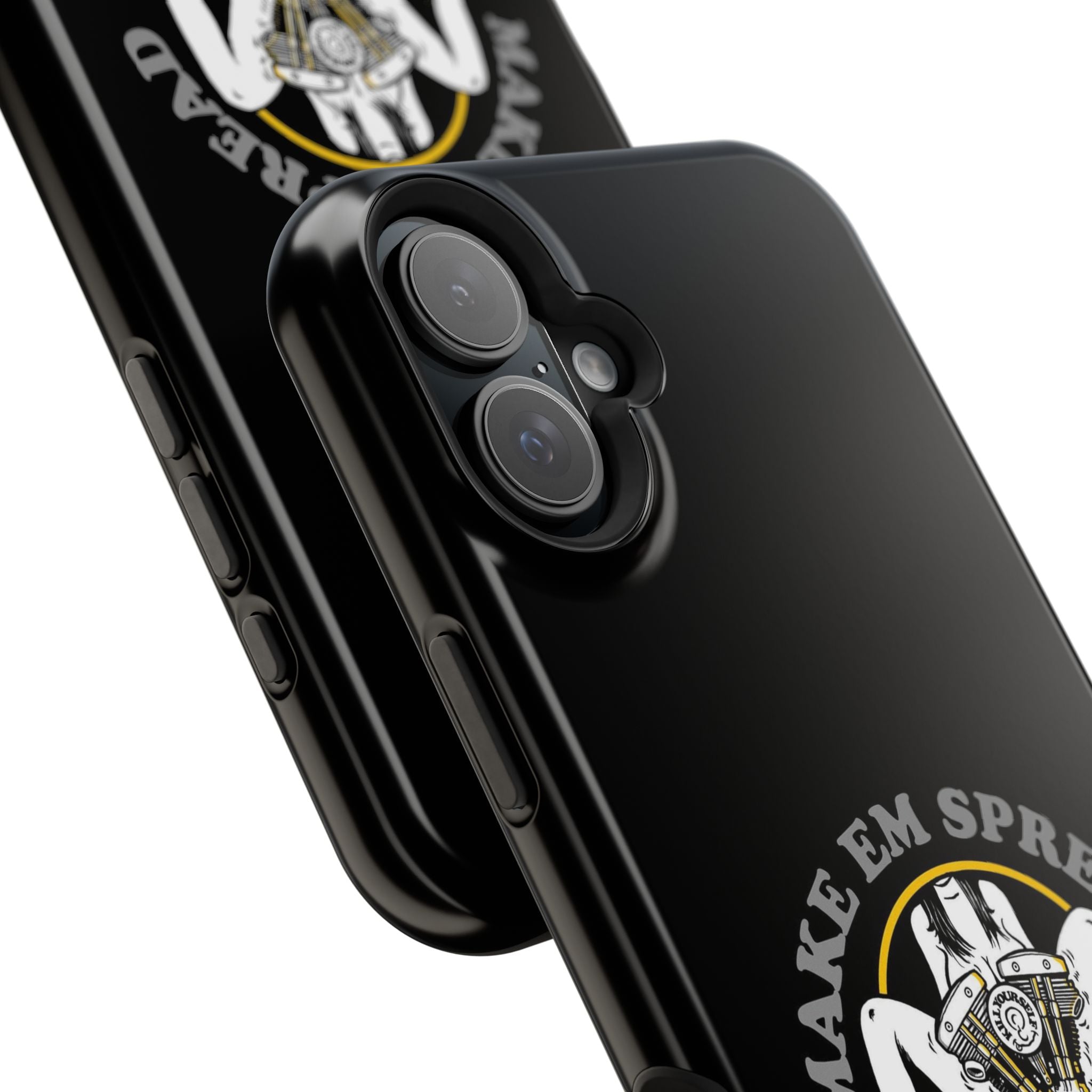 "Make 'Em Spread with a Shovelhead" phone case