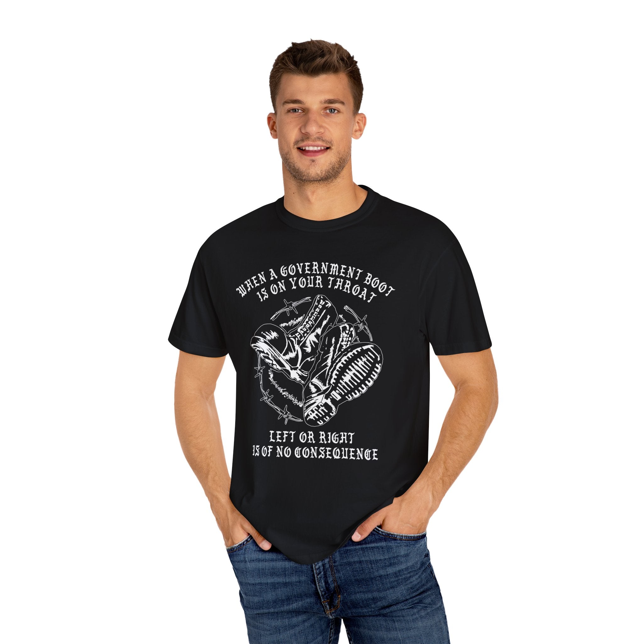GOVERNMENT BOOTS BLACK TSHIRT