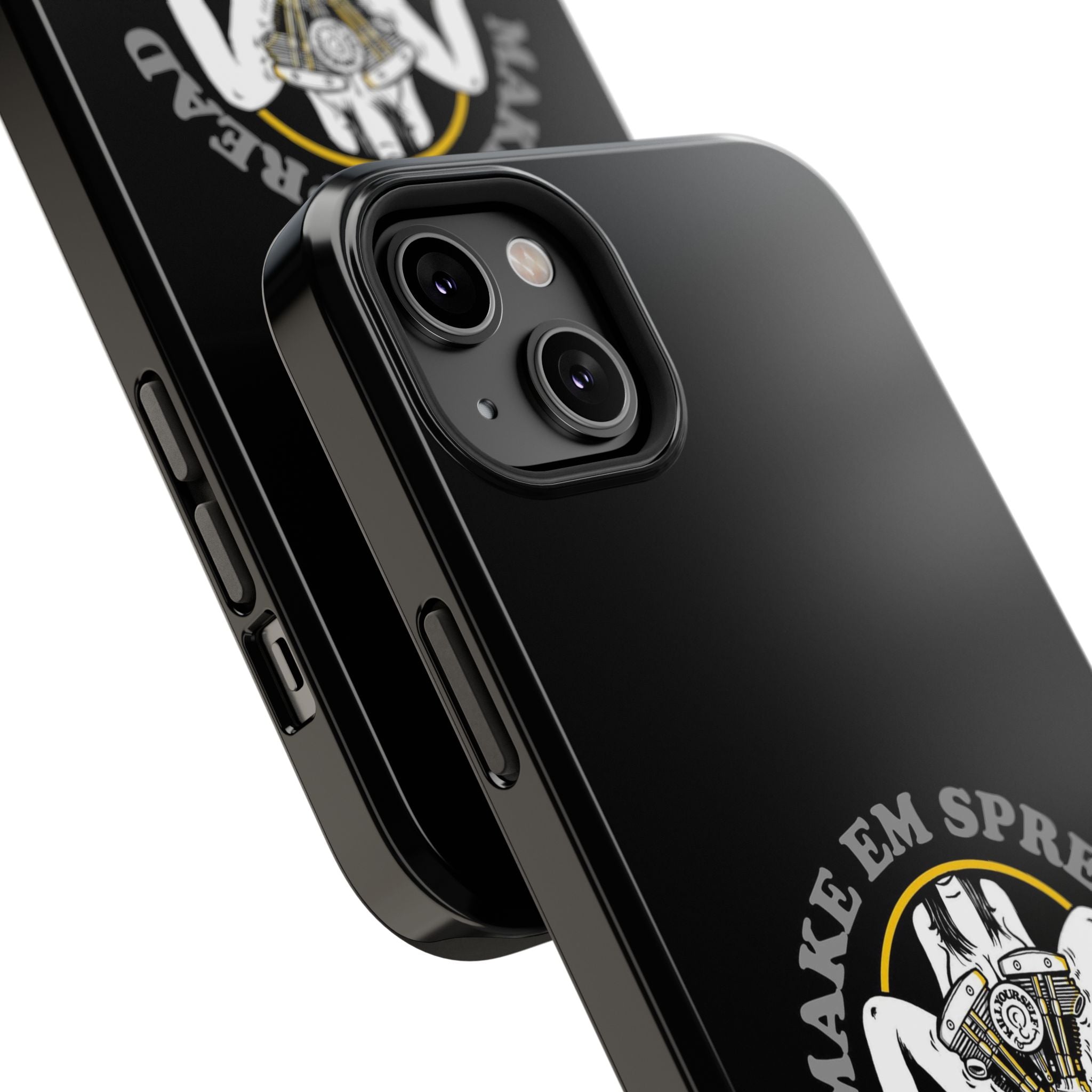 "Make 'Em Spread with a Shovelhead" phone case