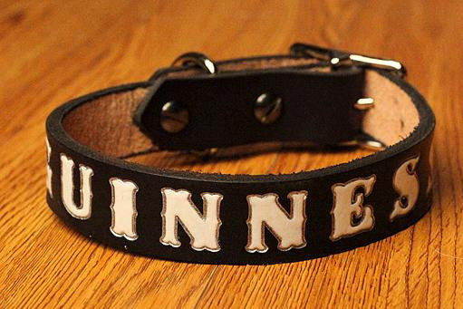 Custom Leather Dog Collar - Medium