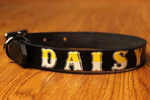Custom Leather Dog Collar - Medium