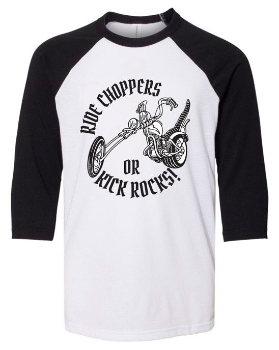 Ride Choppers or Kick Rocks Kids Shirt