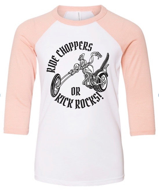 Ride Choppers or Kick Rocks Kids Shirt