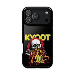 Impact-Resistant Phone Case — 'KYØDT' Flaming Skull Graphic