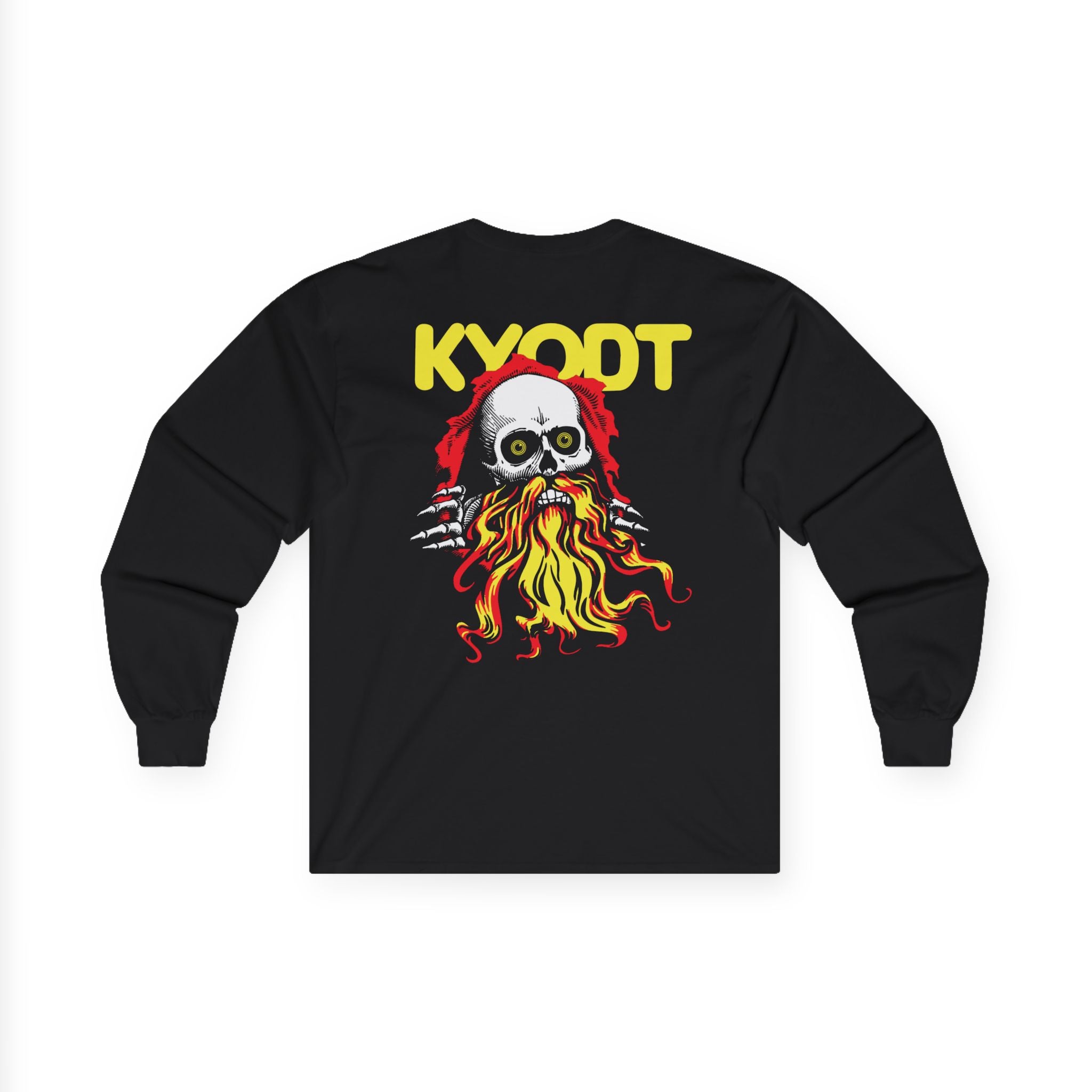 Kyoot Skull Beard Long Sleeve Tee — Horror Punk Graphic Shirt
