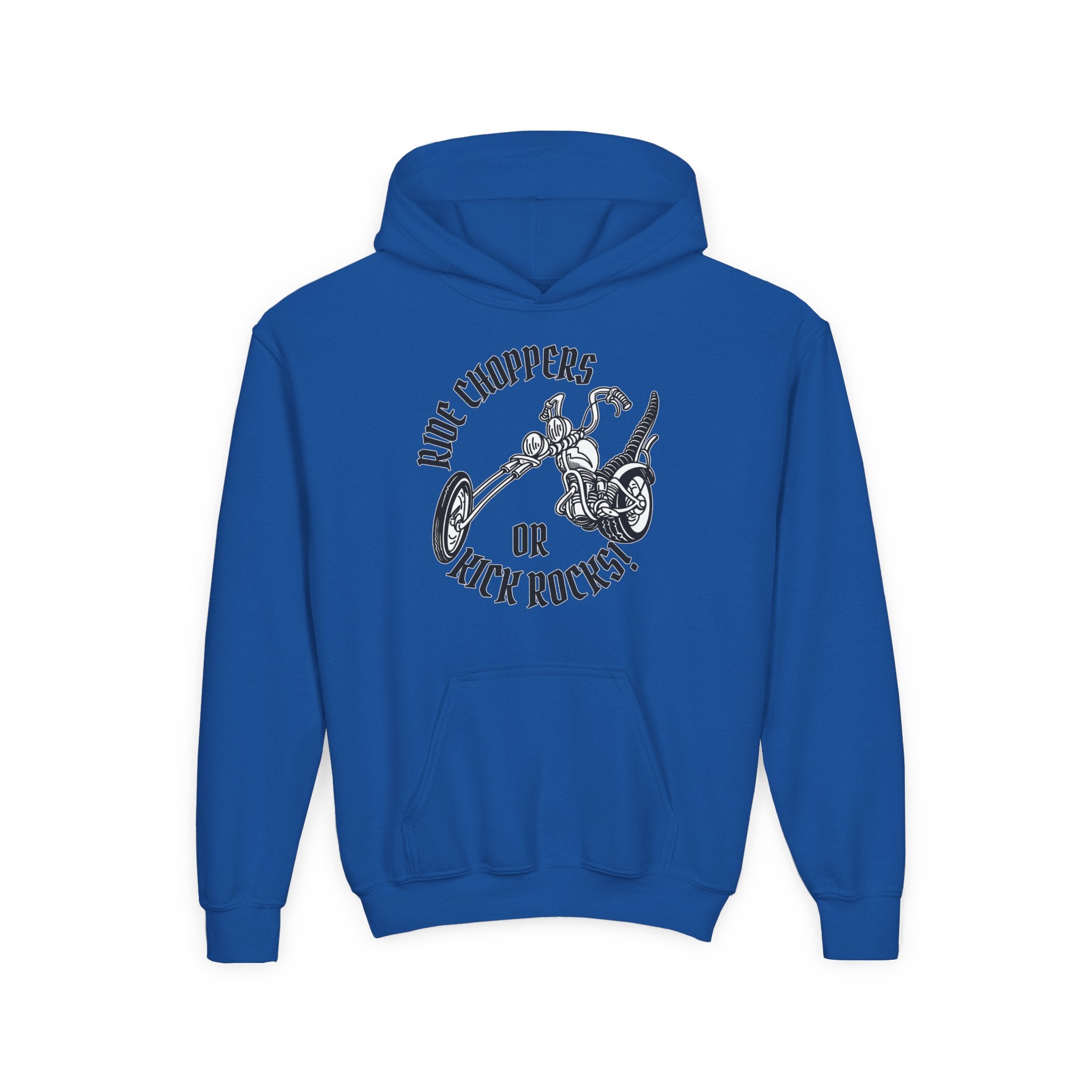 RIDE CHOPPERS OR KICK ROCKS Youth Hoodie