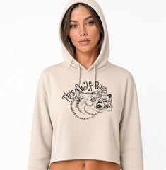 THIS WOLF BITES WOMENS CROPPED HOODIE