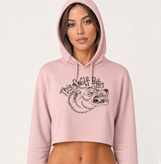 THIS WOLF BITES WOMENS CROPPED HOODIE
