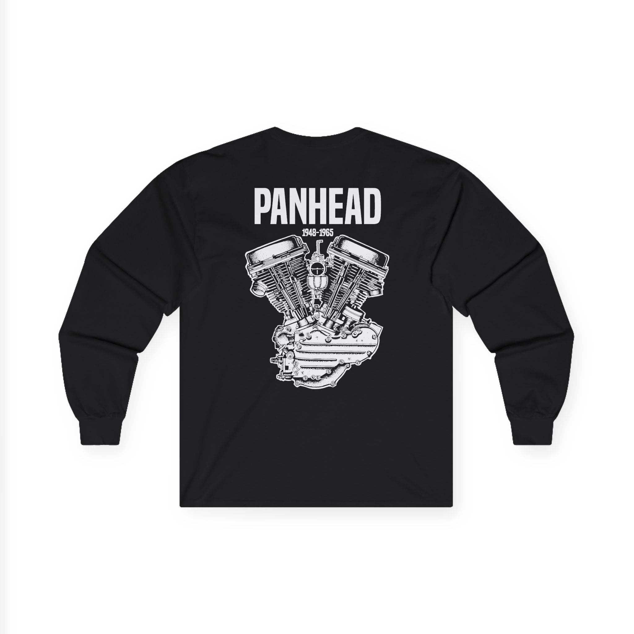 Panhead Engine Long Sleeve Tee - Motorcycle V-Twin Mechanics Shirt