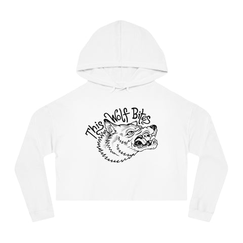 THIS WOLF BITES WOMENS CROPPED HOODIE