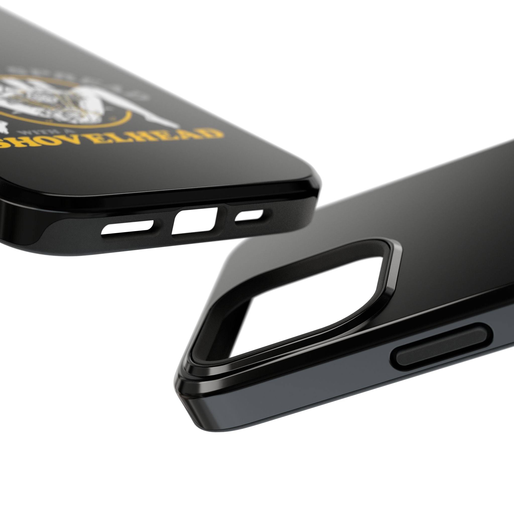 "Make 'Em Spread with a Shovelhead" phone case