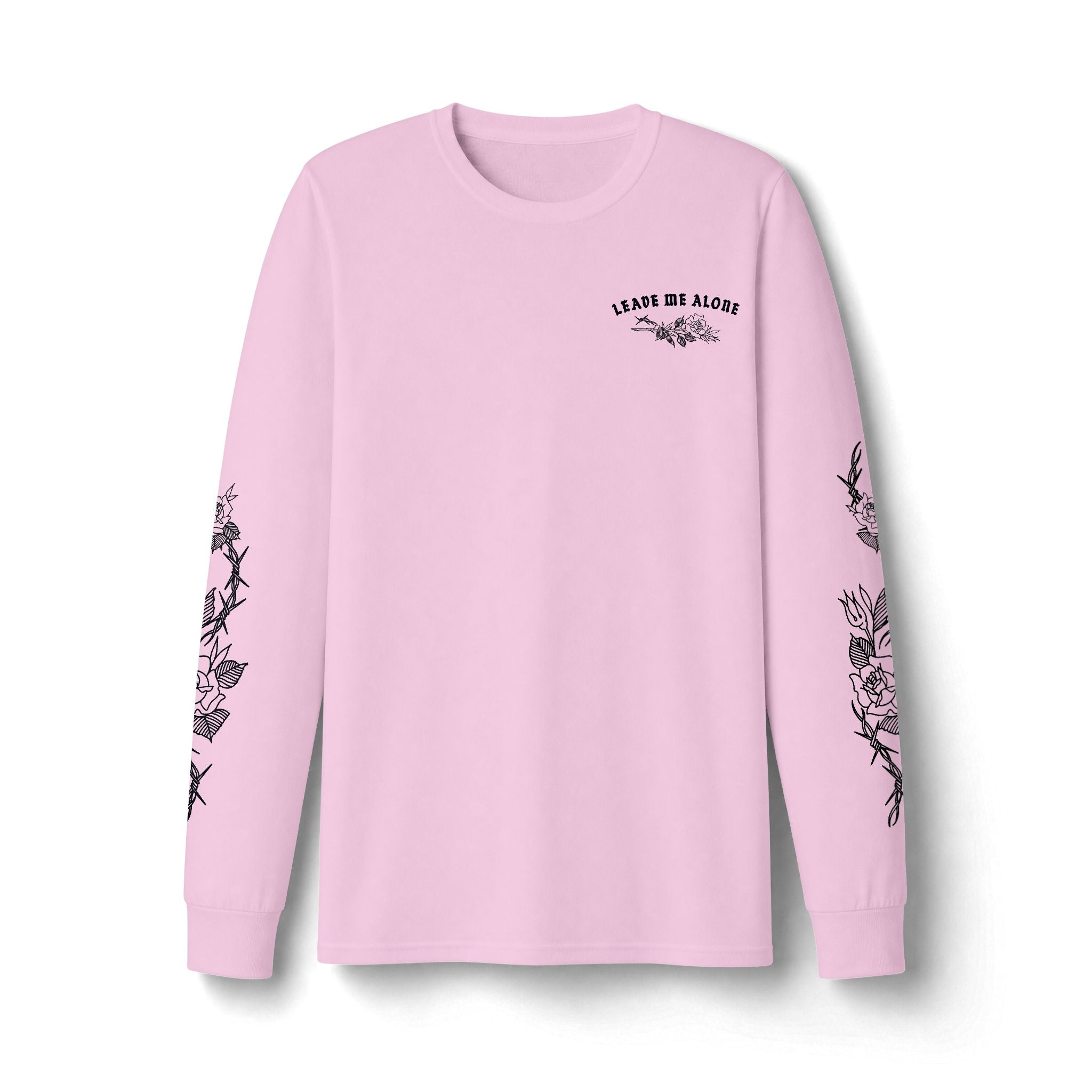 ANTISOCIAL  white/ ash/ pink long sleeve