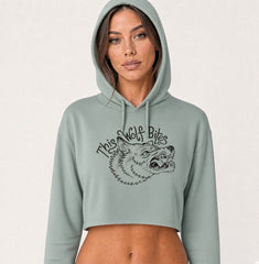 THIS WOLF BITES WOMENS CROPPED HOODIE