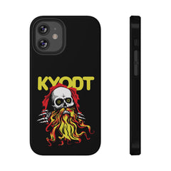 Impact-Resistant Phone Case — 'KYØDT' Flaming Skull Graphic
