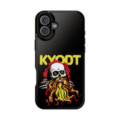 Impact-Resistant Phone Case — 'KYØDT' Flaming Skull Graphic