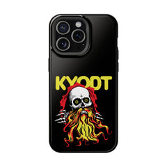 Impact-Resistant Phone Case — 'KYØDT' Flaming Skull Graphic