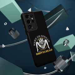 "Make 'Em Spread with a Shovelhead" phone case