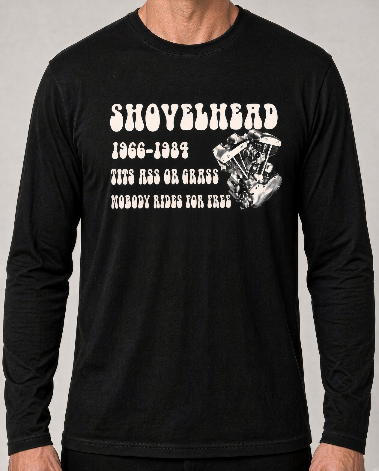 SHOVELHEAD Nobody Rides For Free long sleeve shirt