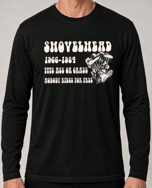 SHOVELHEAD Nobody Rides For Free long sleeve shirt