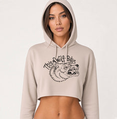 THIS WOLF BITES WOMENS CROPPED HOODIE