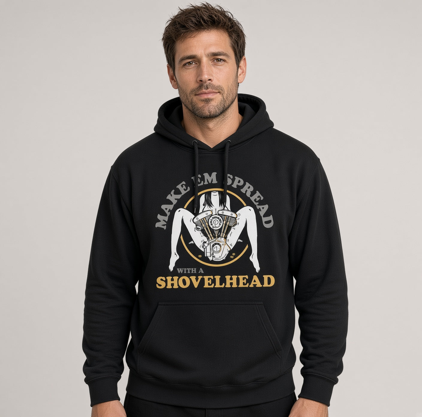 MAKE 'EM SPREAD WITH A SHOVELHEAD hoodie