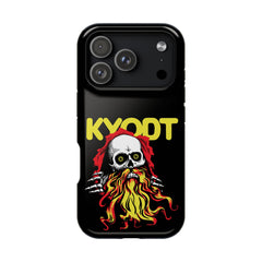 Impact-Resistant Phone Case — 'KYØDT' Flaming Skull Graphic