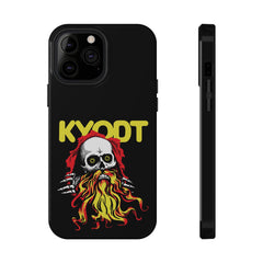 Impact-Resistant Phone Case — 'KYØDT' Flaming Skull Graphic
