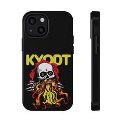 Impact-Resistant Phone Case — 'KYØDT' Flaming Skull Graphic