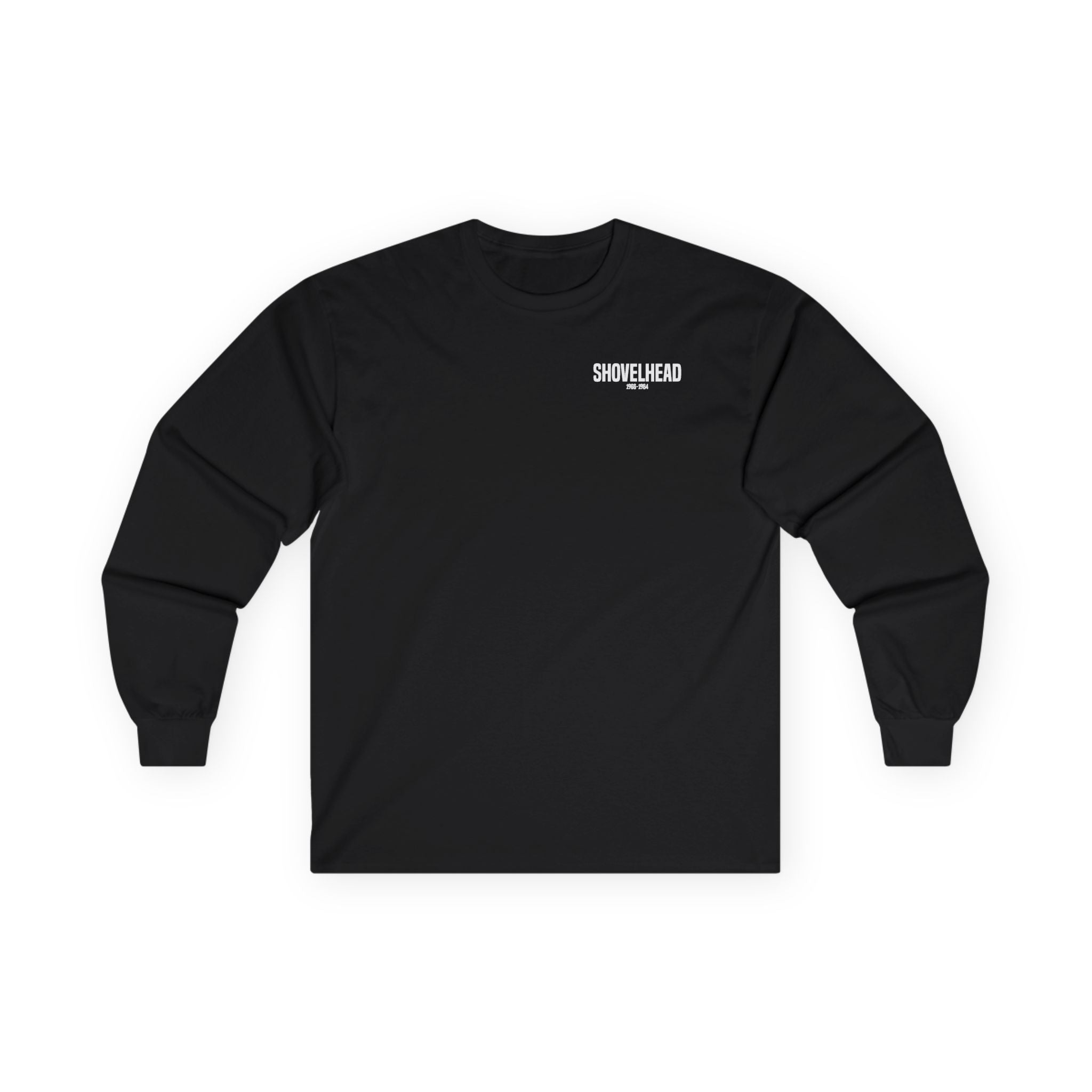 Shovelhead Engine Long Sleeve Tee — "Shovelhead" Motorcycle V-Twin Graphic