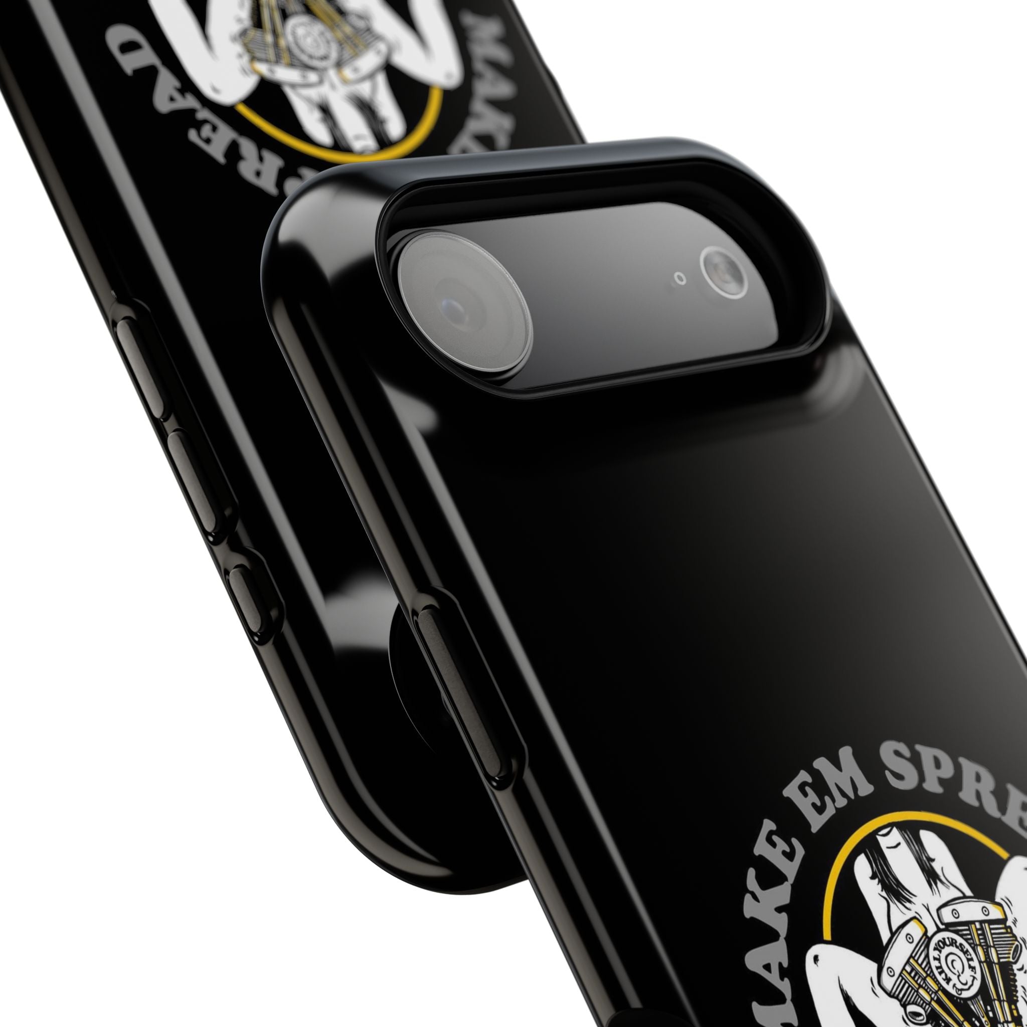 "Make 'Em Spread with a Shovelhead" phone case