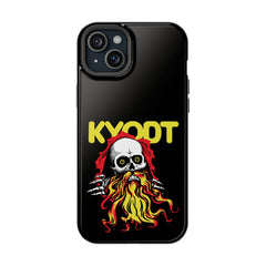 Impact-Resistant Phone Case — 'KYØDT' Flaming Skull Graphic