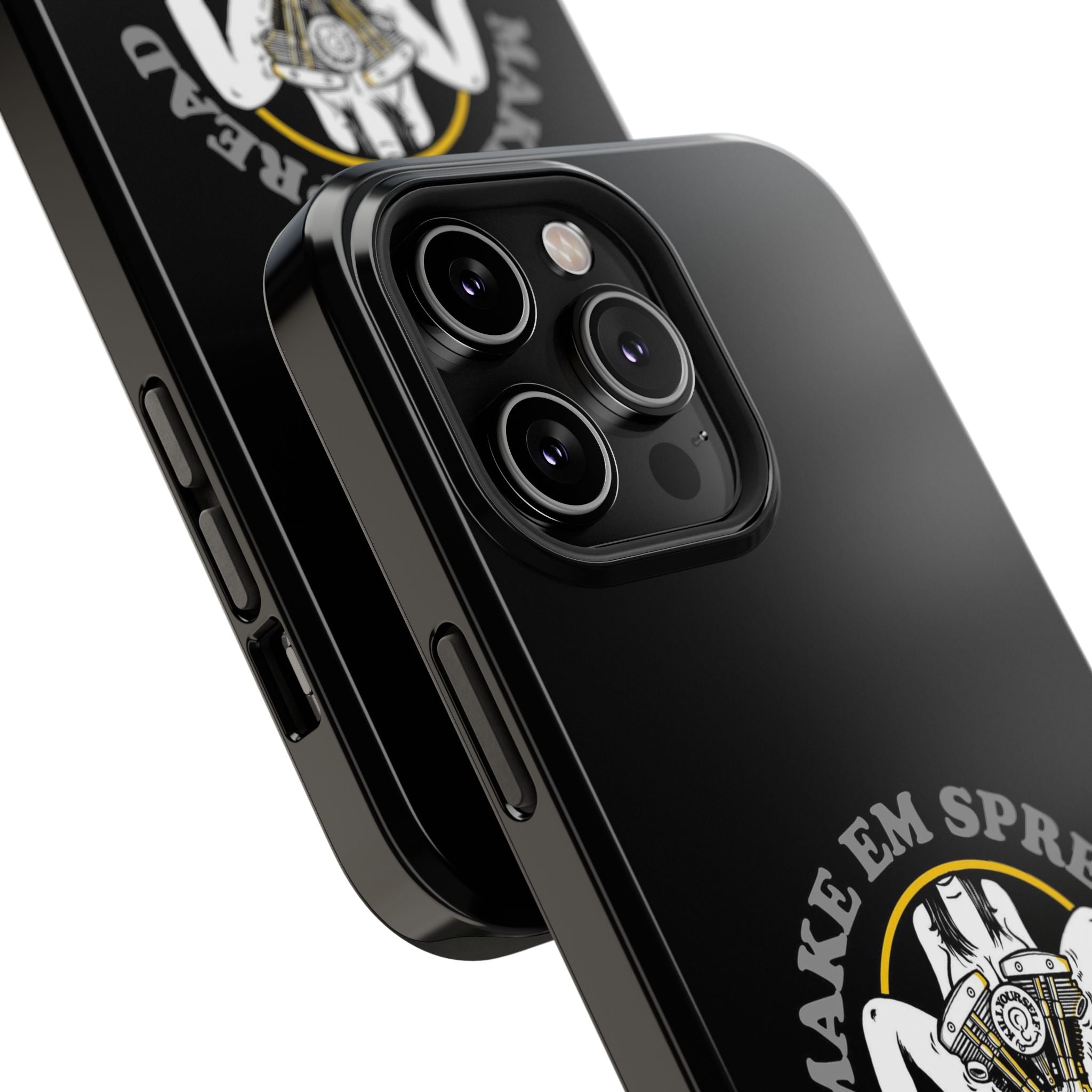 "Make 'Em Spread with a Shovelhead" phone case