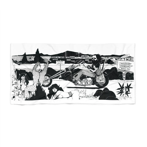 Outlaw Highway Beach Towel