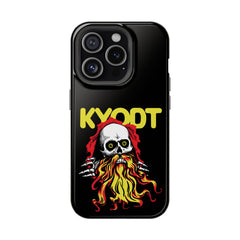 Impact-Resistant Phone Case — 'KYØDT' Flaming Skull Graphic