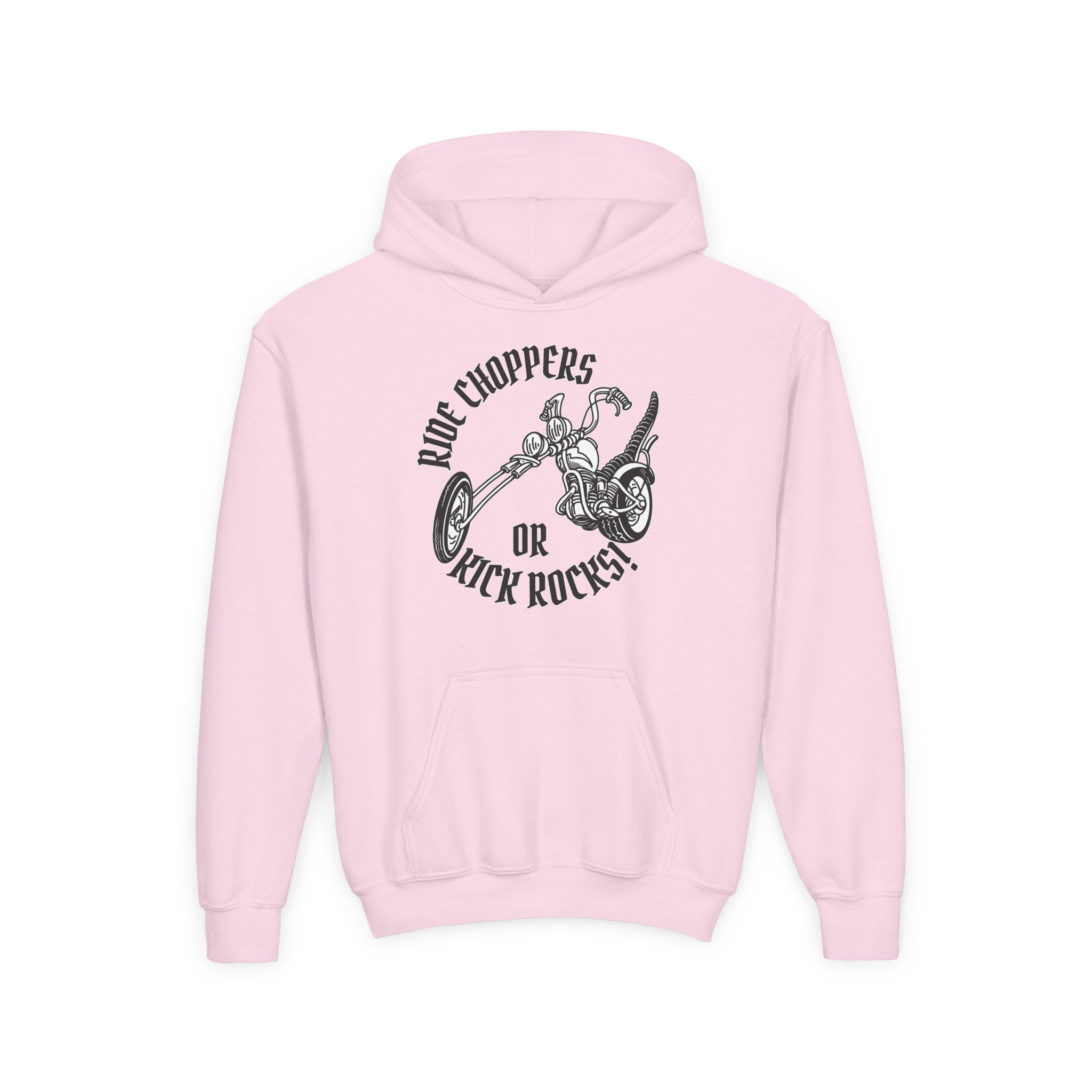 RIDE CHOPPERS OR KICK ROCKS Youth Hoodie