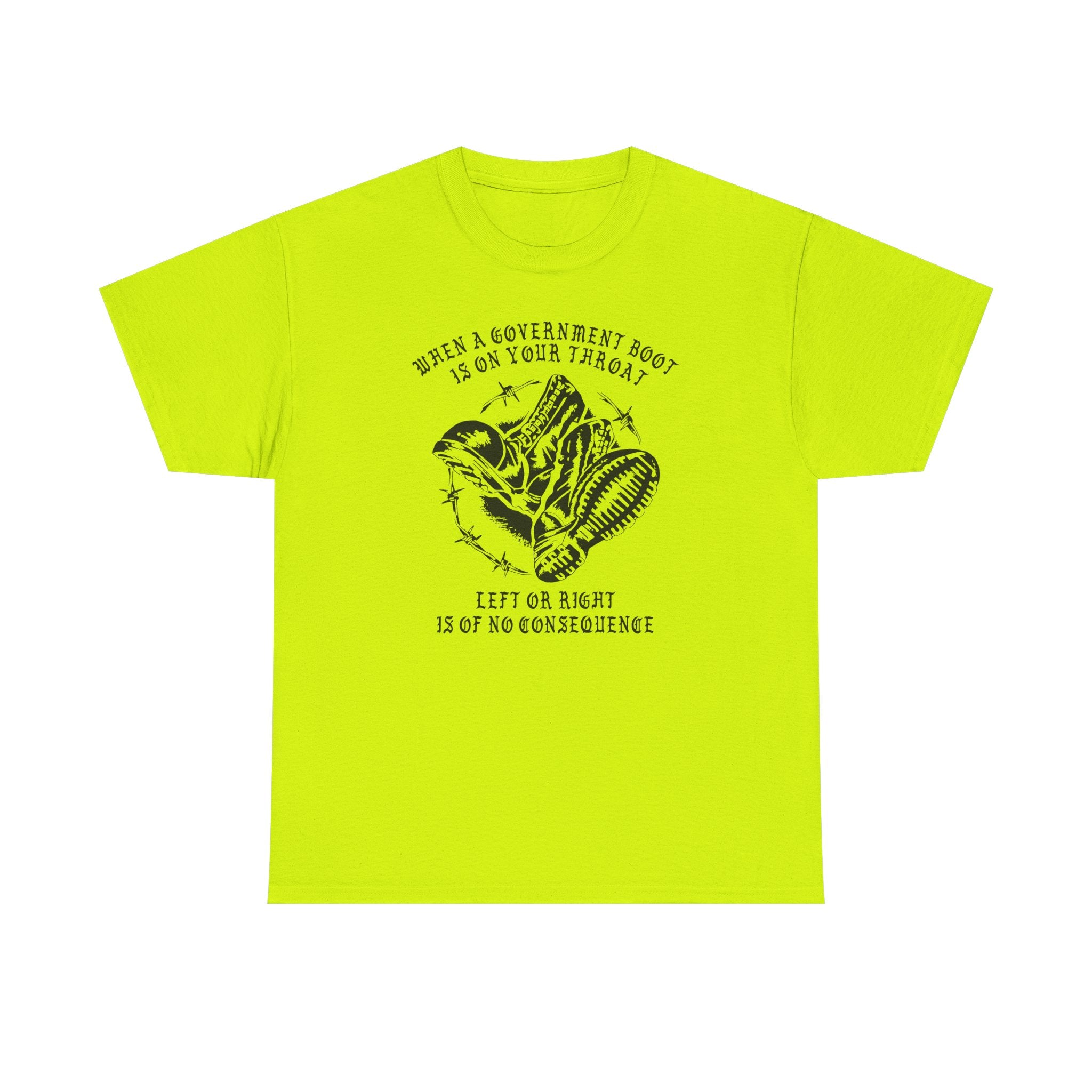 GOVERNMENT BOOTS HIGH VISIBILITY COLORS  mens tee