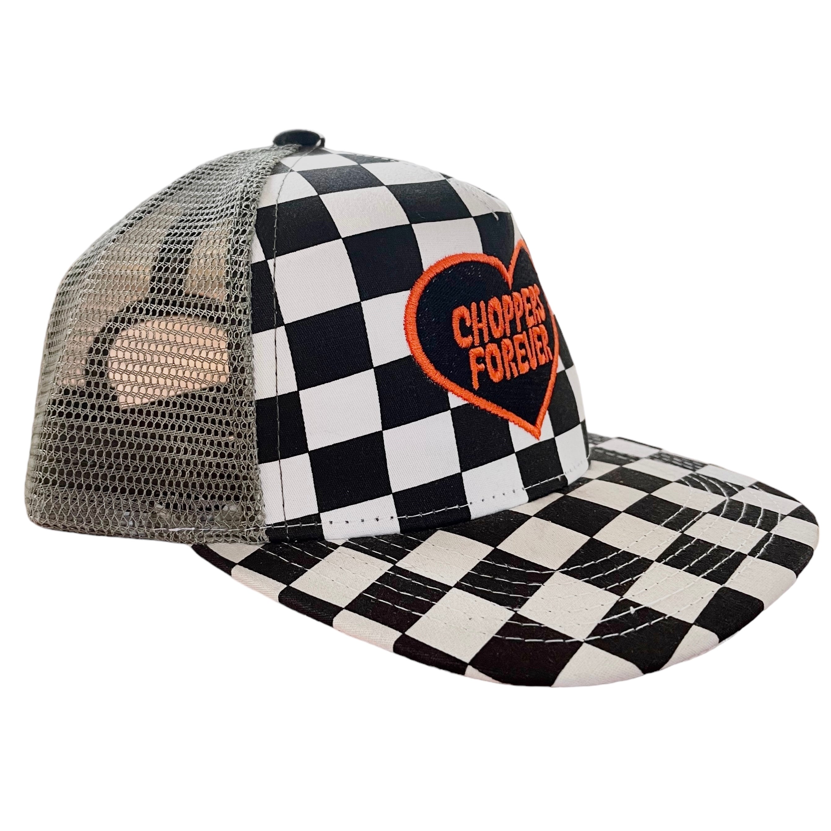 KIDS Choppers Forever Embroidered Checkered Hat