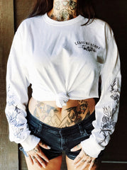 ANTISOCIAL  white/ ash/ pink long sleeve