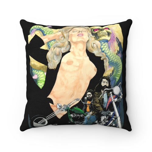 Cobra Skull Square Pillow