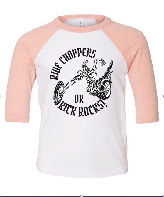 Ride Choppers or Kick Rocks Kids Shirt