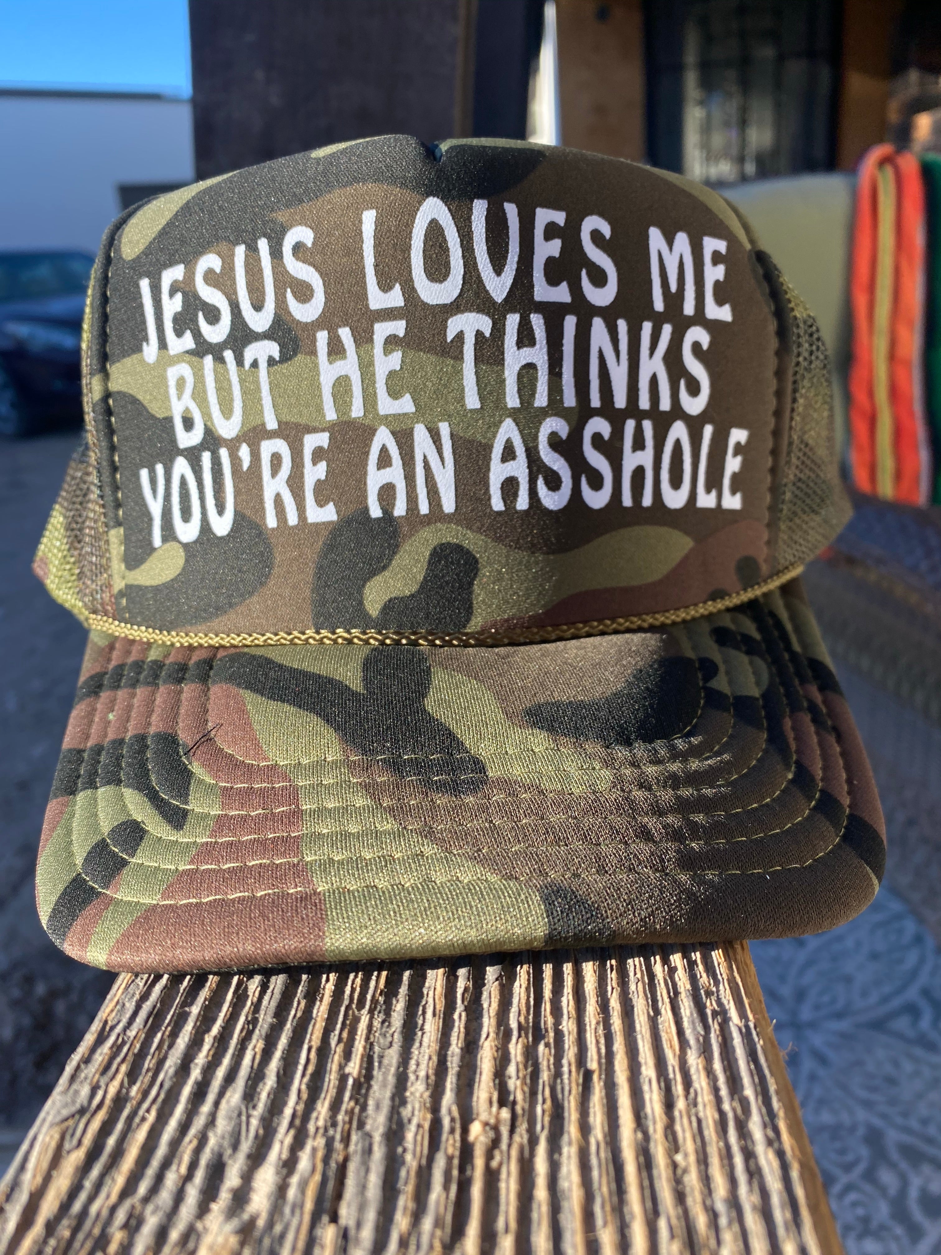 Jesus loves me hat.